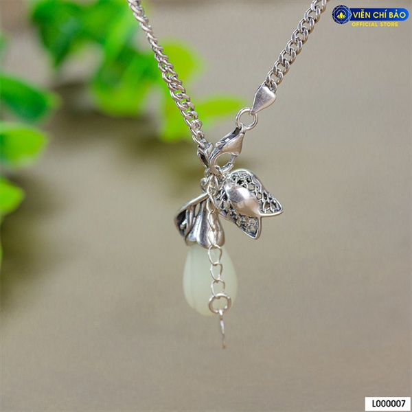 Lắc tay xích bạc thái mix hoa lan chất liệu bạc Thái 925 thời trang phụ kiện trang sức Viễn Chí Bảo L000007