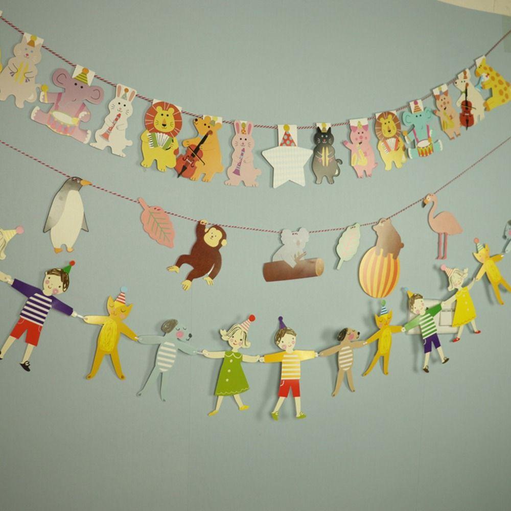 Banner Giấy Hình Mèo Dễ Thương Dùng Trang Trí Tiệc Sinh Nhật / Nhà Trẻ