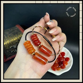 Vòng Tay Lu Thống mix Đồng Điếu Ngọc Huyết hơpk mệnh Thổ và Hoả