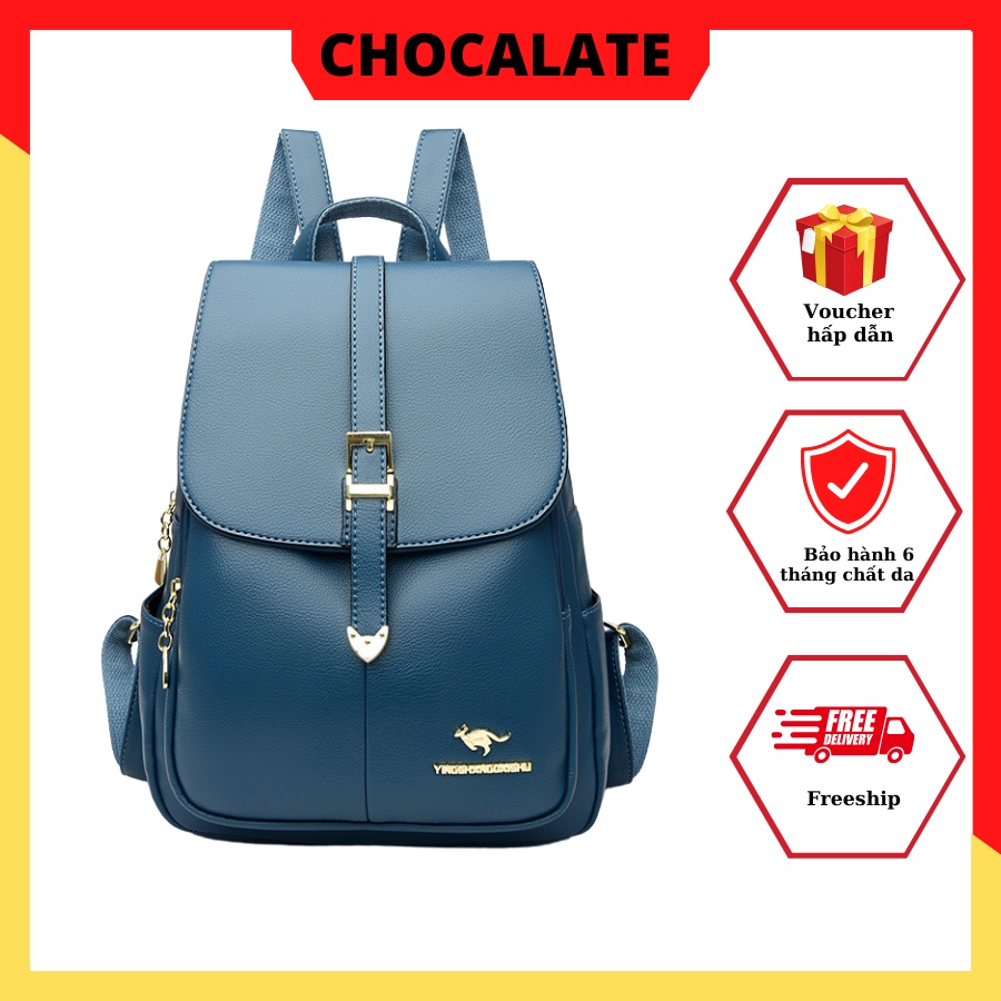 Balo da nữ cao cấp CHOCALATE chất da bò bền đẹp,mang đi chơi, đi công sở, đi học đều đẹp