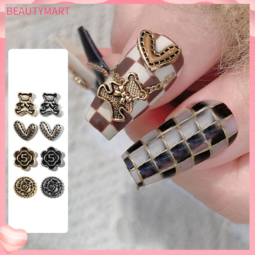 Bộ 10 Miếng Dán Trang Trí Móng Tay Chống Nước Chống Oxy Hóa Chống Rơi Phong Cách Punk DIY