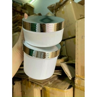 Hủ 200gr-500gr thân trắng sữa nắp xi bạc
