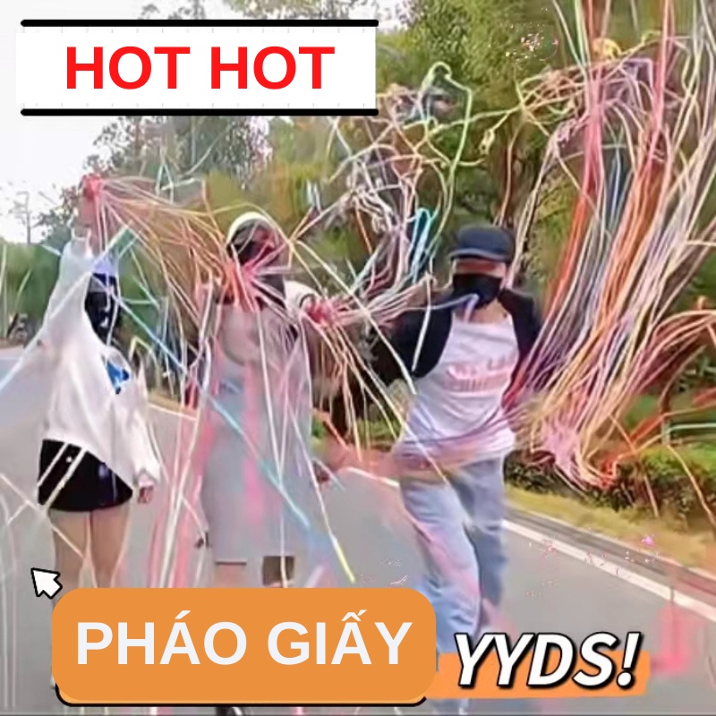 Pháo Giấy Đám Cưới Dạng Sợi Kim Tuyến Confetti Mini Sinh Nhật Giấy Ném Dài Ảo Thuật Tua Rua Phụ Kiện Tiệc Party Màu Sắc