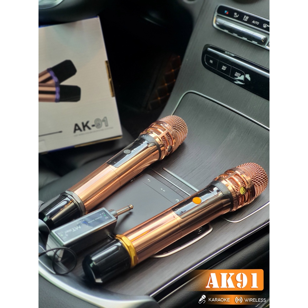 Micro karaoke không dây đa năng MTMAX AK91 - Micro không dây giá tốt, sử dụng cho mọi loại thiết bị âm thanh bắt xa tốt