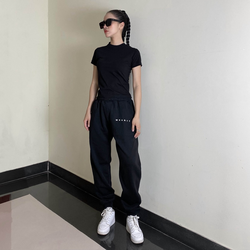 Quần basic sweatpants WEARIT chất liệu nỉ cotton cao cấp, nhiều màu sắc dễ phối