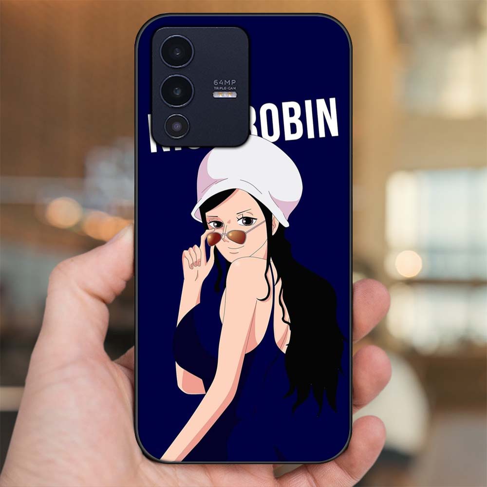 Ốp lưng Vivo V23 5G viền đen in hình Nico Robin One Piece Đảo Hải Tặc