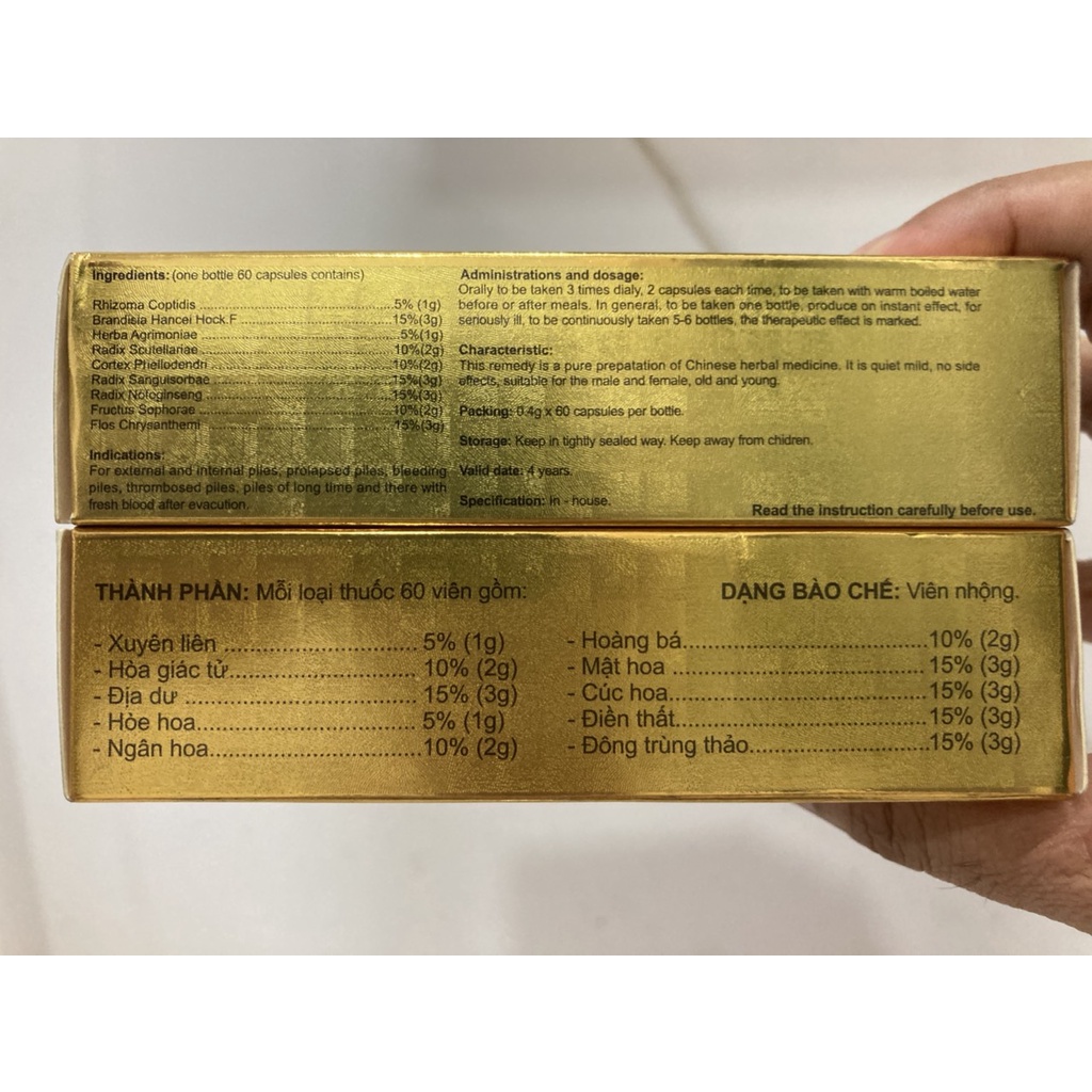 CƯỜNG LỰC TRĨ CĂN ĐOẠN, CHÍNH HÃNG HongKong, 60 viên