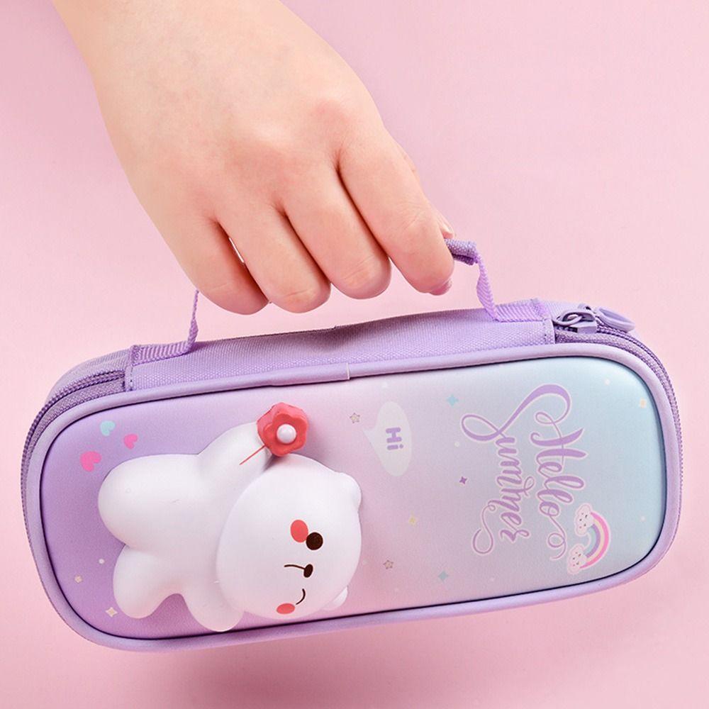 CHOOKEY Túi Đựng Bút Đa Năng Họa Tiết Hoạt Hình Xinh Xắn