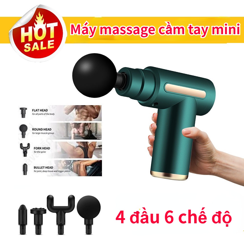 Máy Massage Cầm Tay Mini, Súng Massage Cầm Tay Mini Toàn Thân 6 Cấp Độ Chuyên Sâu Đa Năng - DL2