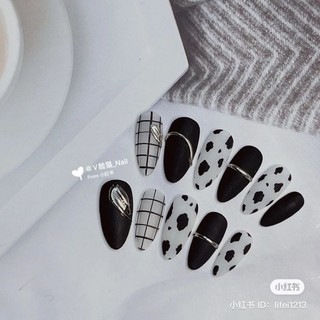 Móng giả đen nhám 27
