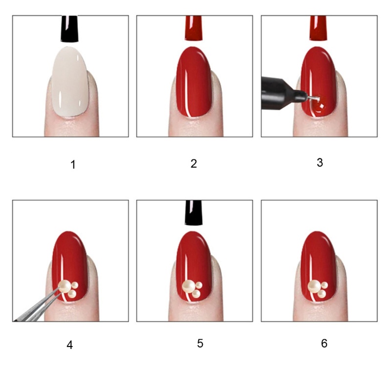 Hạt Ngọc Trai Tròn Trang Trí Móng Tay Nghệ Thuật