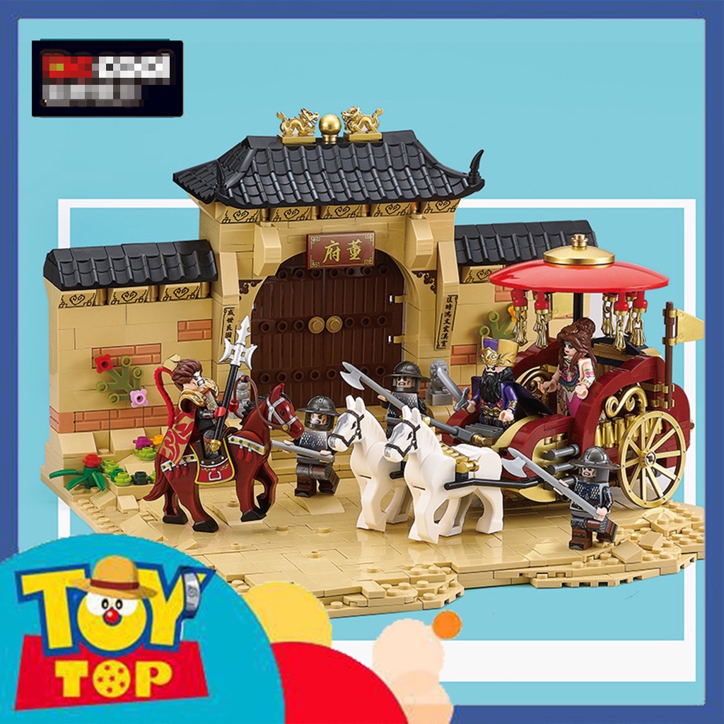 Đồ chơi lắp ráp Three Kingdoms Tam quốc diễn nghĩa tướng Lữ Bố ám sát Đổng Trác xếp hình Dcool 20504 với 1066 mảnh ghép