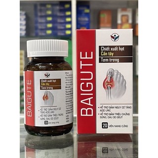 BAIGUTE - 20 viên - Hỗ trợ giảm nguy cơ tăng acid uric, hỗ trợ giảm triệu chứng sưng đau do gout