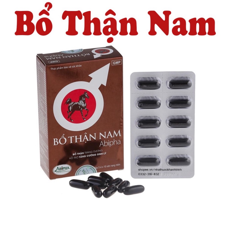 Viên Uống Bổ Thận Nam Abipha 30 Viên - CHÍNH HÃNG - hỗ trợ tăng cường sinh lý, làm chậm quá trình mãn dục nam giới