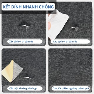 Vải da tự dính, Da PU dán ghế sofa, sửa đồ da