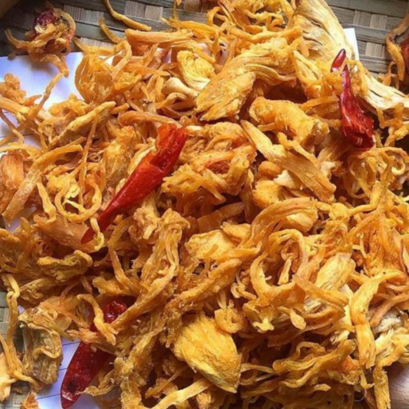 KHÔ GÀ BƠ TỎI hũ, túi Zip 200, 300g thơm ngon nhà làm, đảm bảo chất lượng