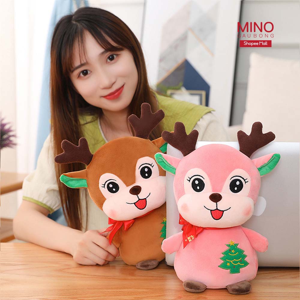 Gấu Bông Tuần Lộc Nhồi Bông Noel Giáng Sinh Cao Cấp MINO STORE TH213