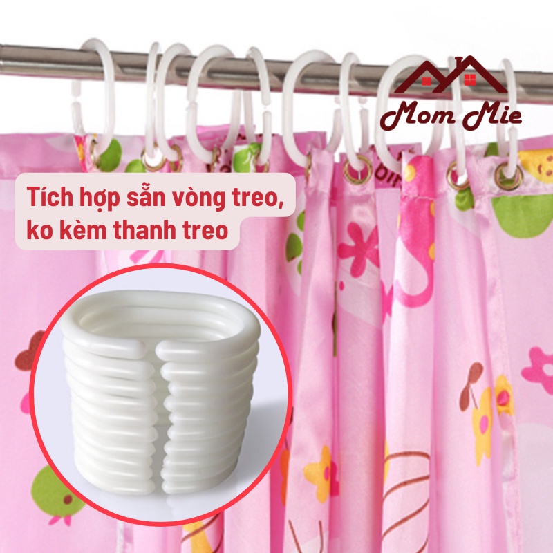 Rèm nhà tắm PE - DÀY, không thấy bóng người, không thấm nước nhiều họa tiết, kèm vòng treo - G006