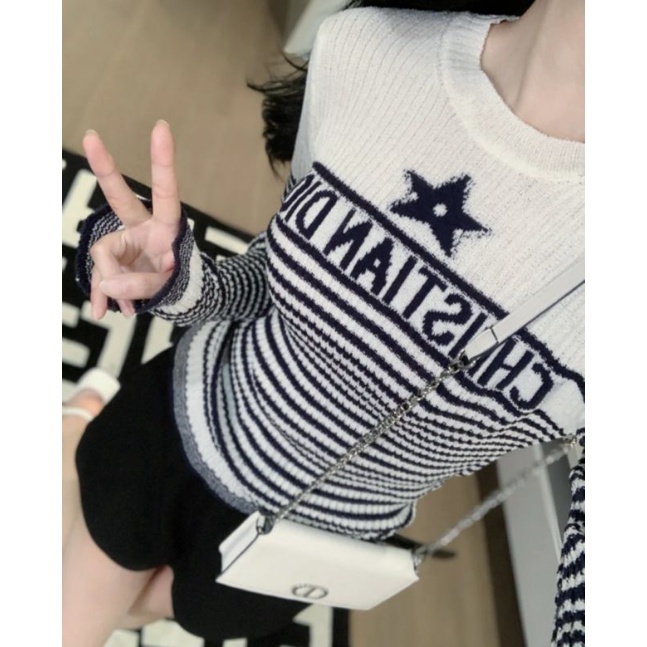 ÁO LEN DI.OR TAY BÈO HÀNG LOẠI 1 FULL TAG NHƯ HÌNH