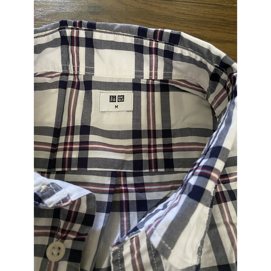 Áo sơ mi nam tay dài kẻ sọc Uniqlo chính hãng, vải cotton rất đẹp, size M, like new 99%