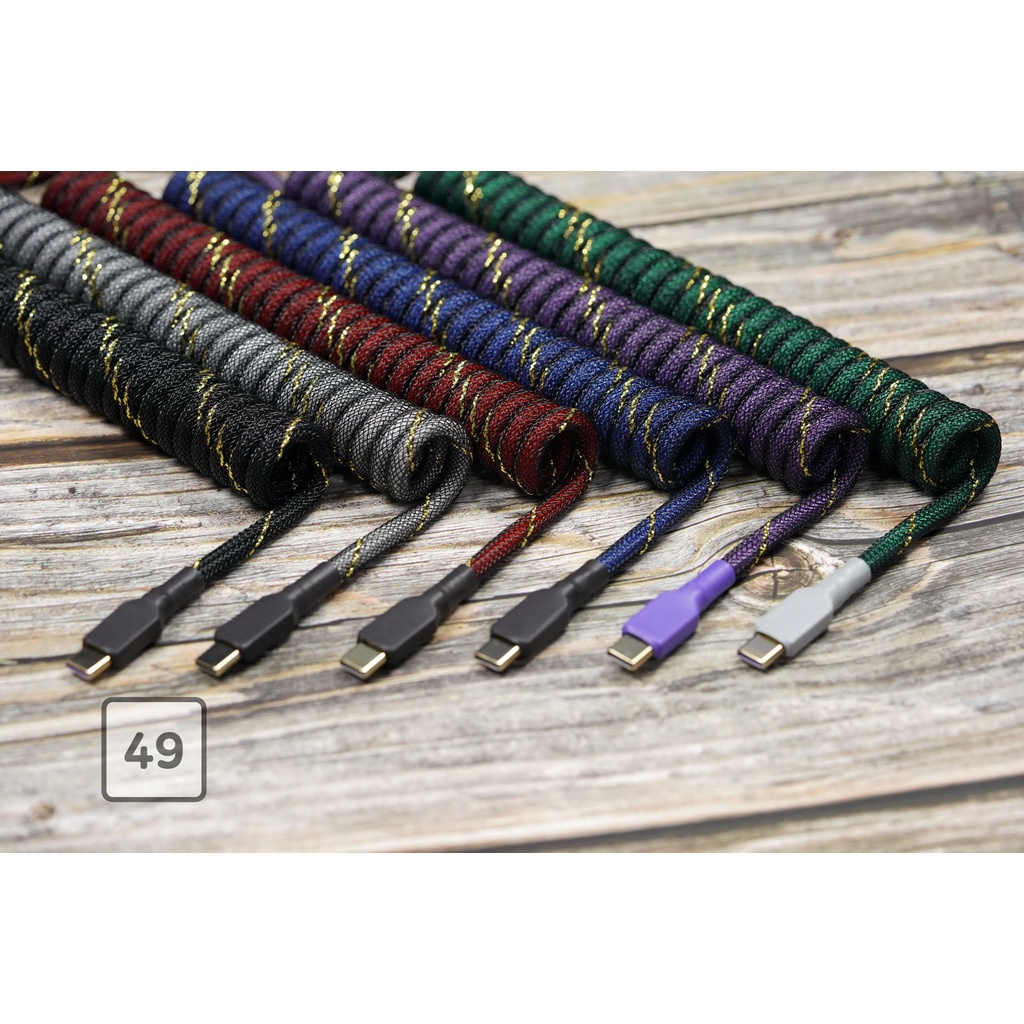 Dây cáp custom cho bàn phím cơ 49Fzone Custom Cable USB - Uptown Gold