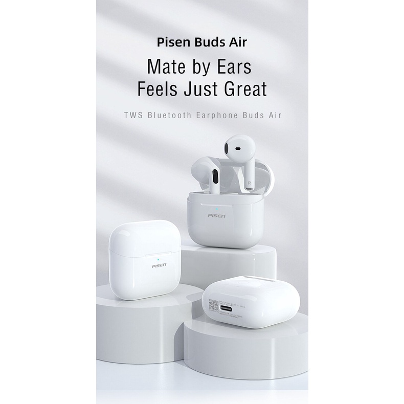 Tai nghe không dây PISEN True Wireless Buds Air (XY-BHD03 (Buds Air)) - Hàng chính hãng