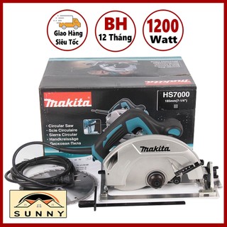 Máy cưa gỗ cầm tay makita hs7000 lưỡi cắt 185mm 1200w - máy cưa đĩa cưa cắt gỗ cắt gạch gia dụng sunny