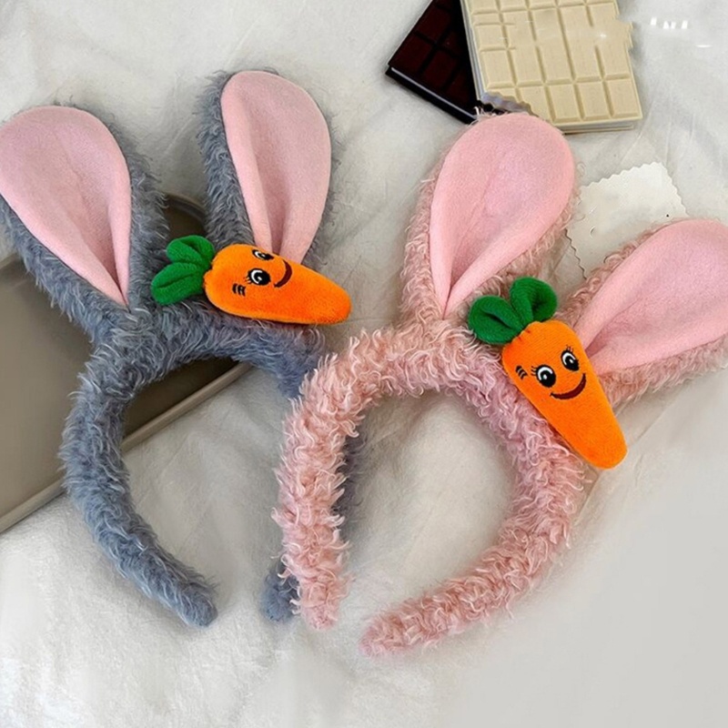 Băng Đô Cài Tóc Hình Tai Thỏ Dễ Thương Phong Cách Fego Y2K