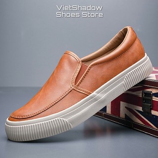 Giày lười nam slip on thương hiệu BAODA - Chất liệu da PU, đế cao su 4 màu tuyệt đẹp - Mã SP 21318