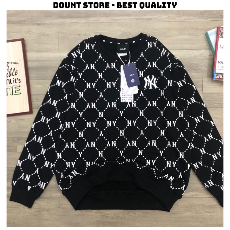 Áo Sweater MLB Monogram bản cao cấp Áo Sweater NY nam nữ in họa tiết mới nhất