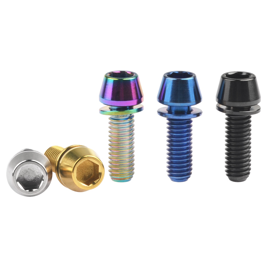 Bu Lông Lục Giác Bằng Titan m6 m6x16 18 20 25mm Kèm Vòng Đệm Cho Phanh Đĩa Xe Đạp