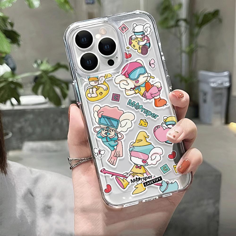 Ốp Điện Thoại Trong Suốt In Nhãn Dán Thời Trang Cho iphone 14promax 11 13 12 7Plus 7 X XS Max