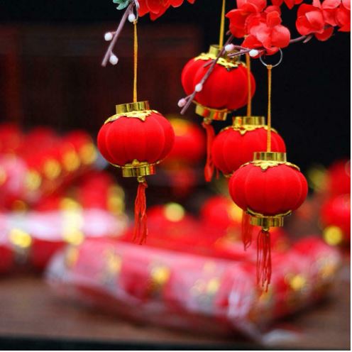Phụ kiện trang trí Tết - Dây treo cây mai, đào.