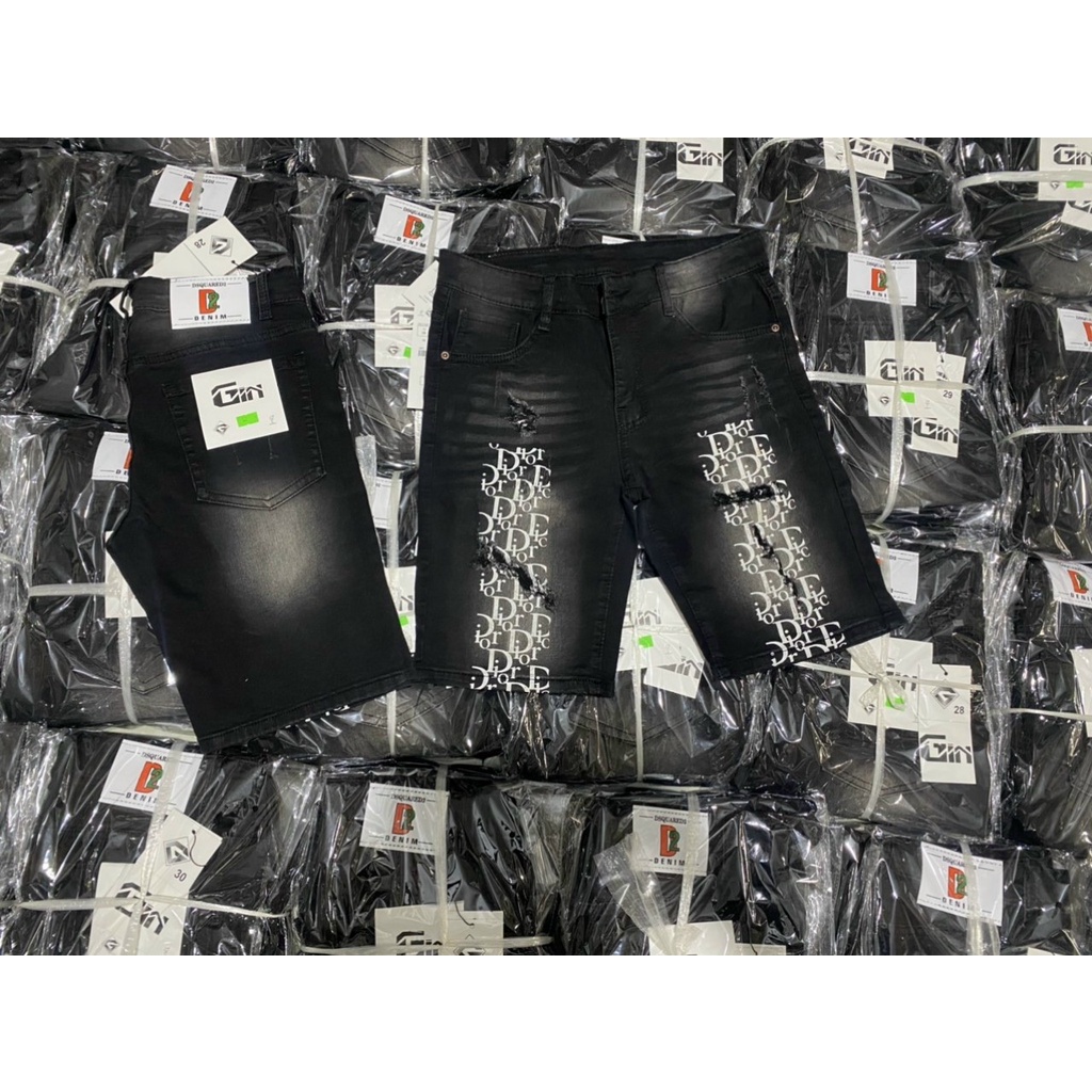 Quần short jean nam họa tiết DIOR Hitatrend co giản - HOTTREND 2023