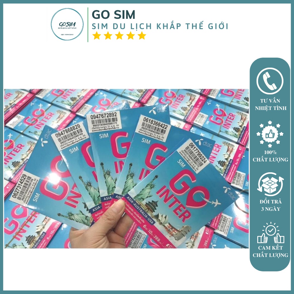 Sim Du Lịch Gointer, Liên Tour 23 Nước Châu Á 10 Ngày 3G Không Giới Hạn