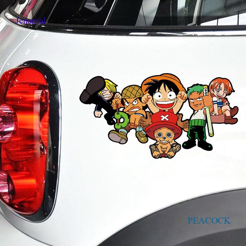 Miếng Dán Trang Trí Nắp Bình Xăng Xe Hơi / Laptop / Máy Tính Bảng In Hoạt Hình ONE PIECE Luffy Portgas D Ace