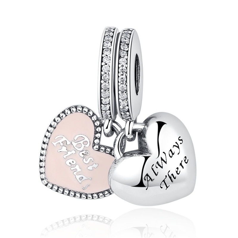 Mặt Dây Chuyền Hình Cánh Thiên Thần / Vương Miện / Gấu Pandora Mạ Bạc 925 Thời Trang DIY Thích Hợp Làm Quà Tặng Cho Nữ