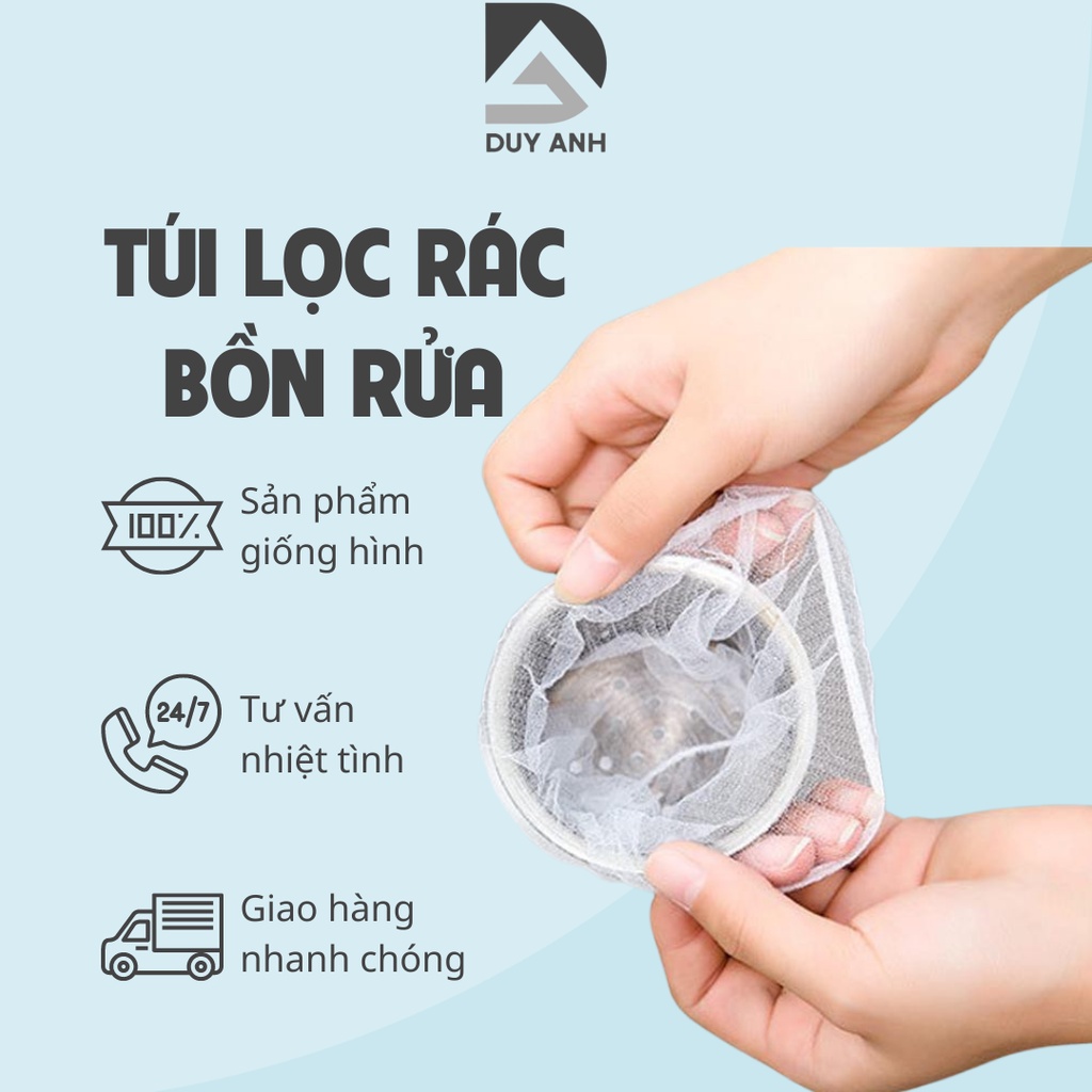 Set 100 túi lọc rác bồn rửa
