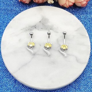 khuyên rốn bạc chuẩn hình hồ ly