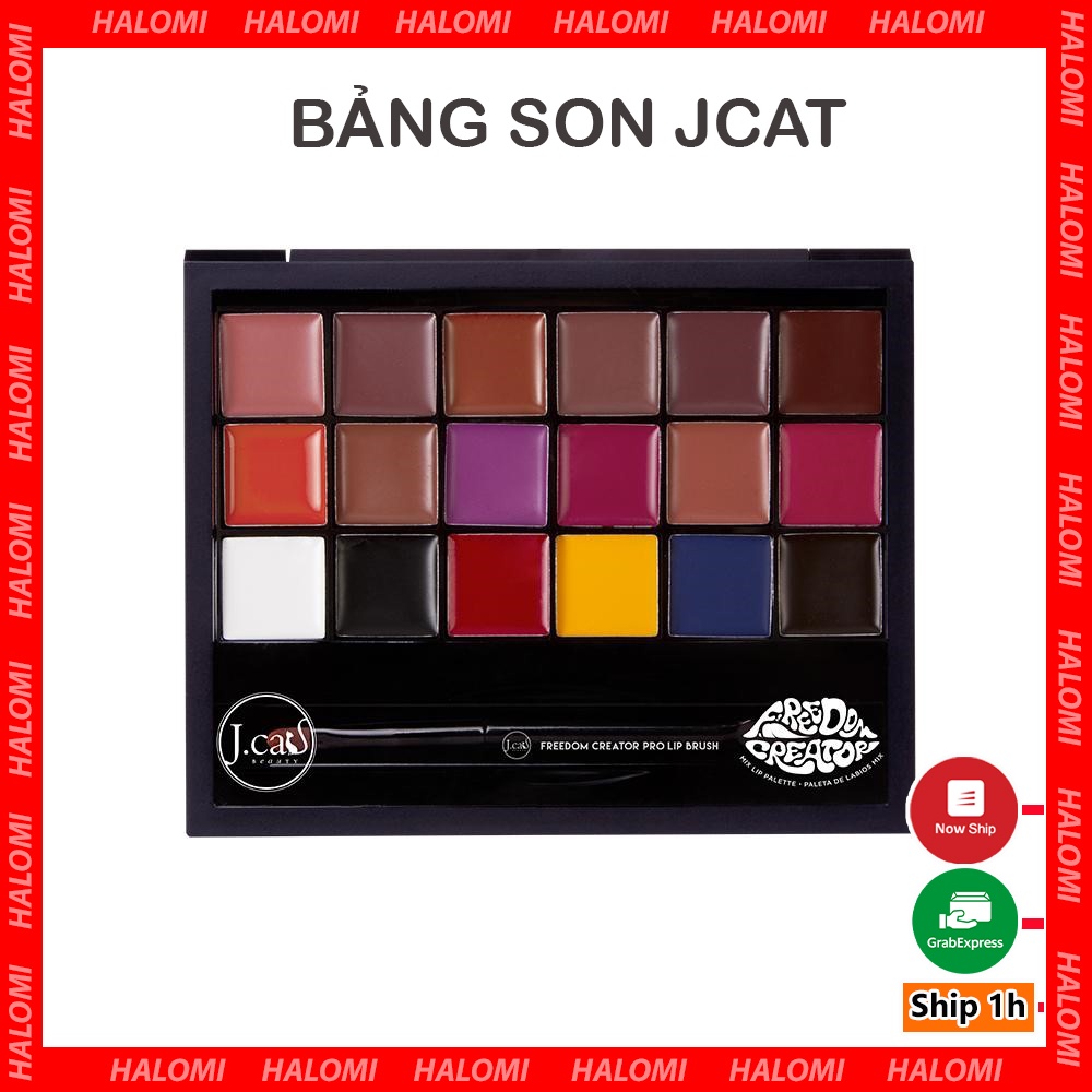 Bảng son JCat Dupe Anastasia Beauty Freedom Mix Lip Palette KÈM KHAY TRỘN NỀN Nội địa Mỹ
