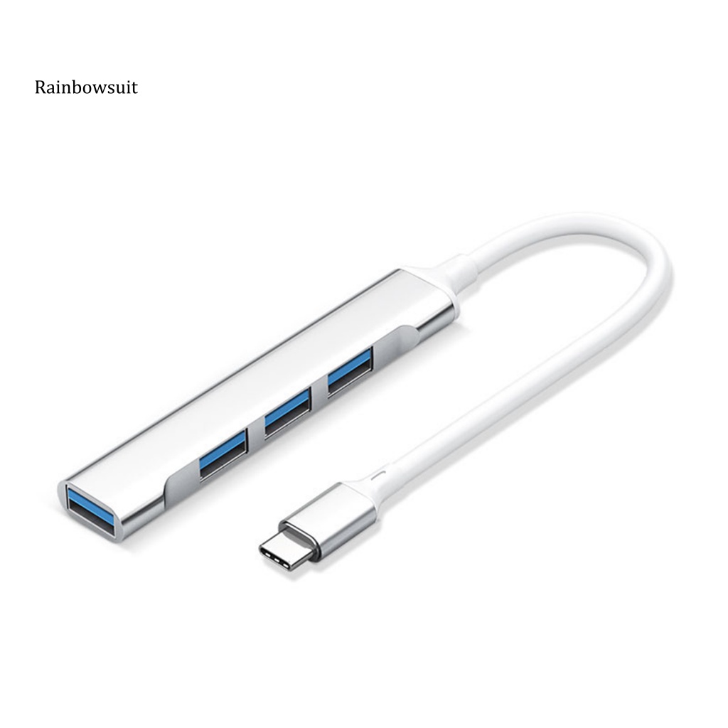 Hub Chia Cổng USB Type-C 3.0 4 Trong 1 Kích Thước Nhỏ Gọn Cho Máy Tính