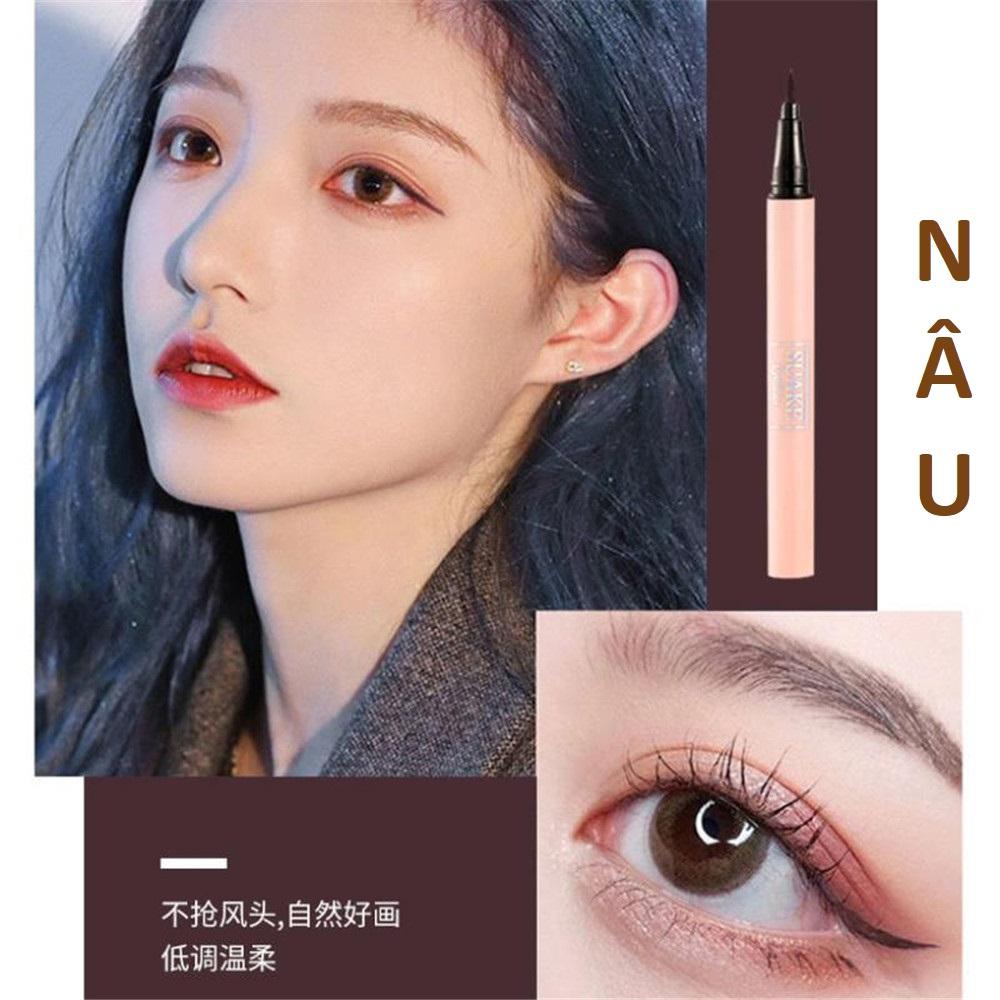 Bút kẻ mắt nước Suake lâu trôi chống thấm nước không nhòe nội địa Trung màu hồng siêu đáng iu