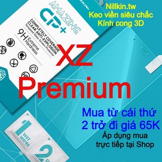 Kính cường lực Xperia XZ Premium hiệu Nillkin.tw kính cong 3D keo viền siêu chắc