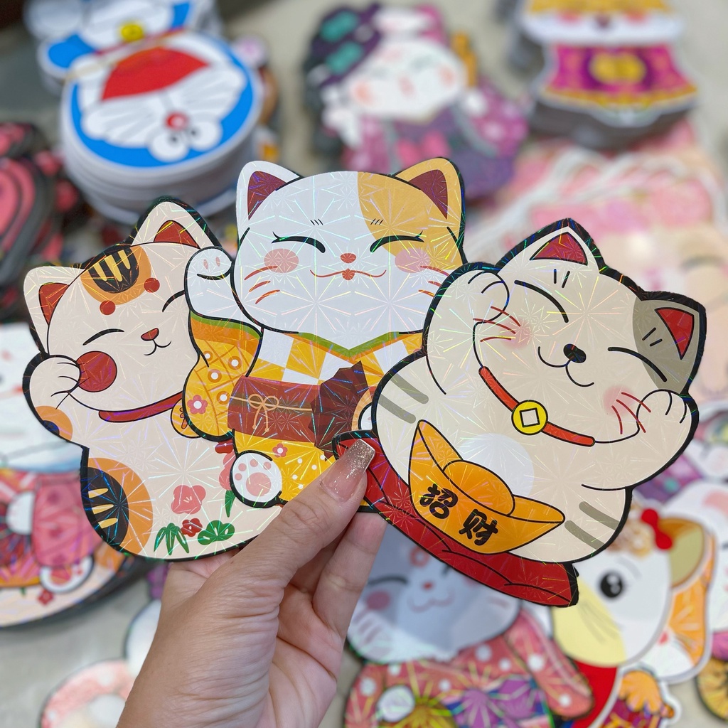 Bao Lì Xì Hình Mèo 2023, Bao Lì Xì Hình Thú, Phong Bao Lì Xì Độc Lạ Hình Thú Dễ Thương Tết Quý Mão (JA Shop)