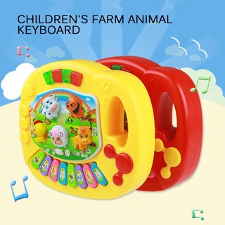 Đàn piano đồ chơi mini có nhiều phím hình các con thú trong nông trại dễ thương dành cho các bé