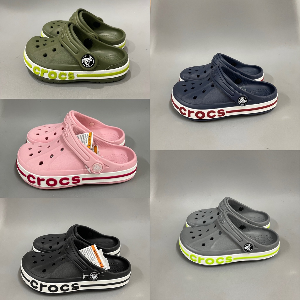 Dép sục Cross Baya cho bé trai bé gái trẻ em nhiều màu, giày Clog Kid quai ngang nam nữ xuất khẩu tặng Sticker-HannaKids