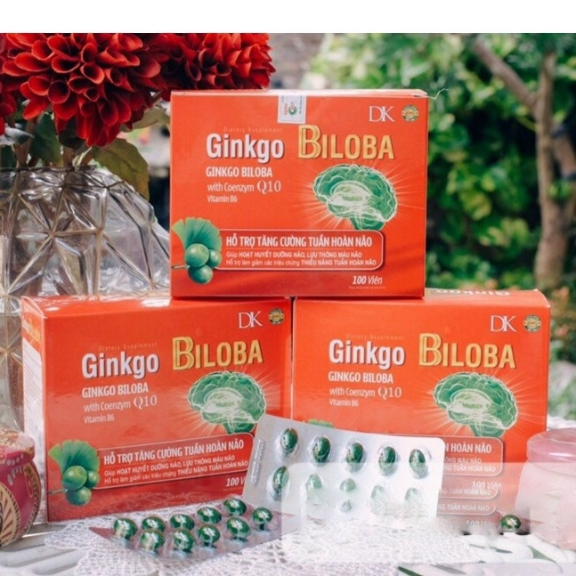 Ginkgo Biloba Q10 Gold trí nhớ và chứng mất ngủ hoạt huyết dưỡng não, đau đầu chóng mặt, ngủ không ngon giấc