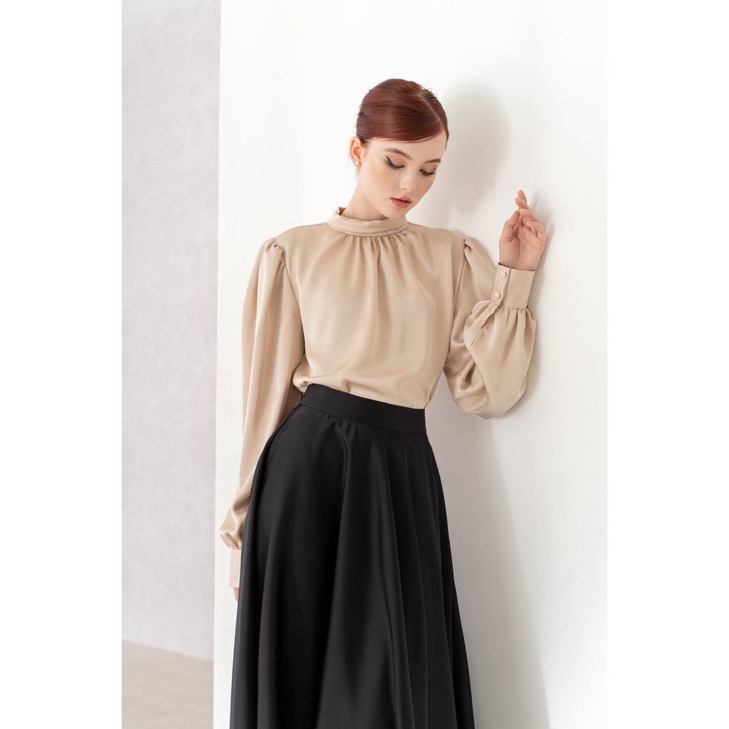 Áo Lụa MAJORI SILK SHIRT - Áo Tay Dài - Áo Tay Phồng - Áo Lụa Thiết Kế Cao Cấp 🌹