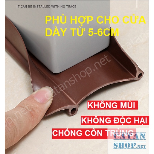 Thanh chắn cửa chống ồn, chống thoát hơi gió điều hòa Chữ U.Nẹp chân cửa thế hệ mới chặn gió khe cửa chống côn trùng