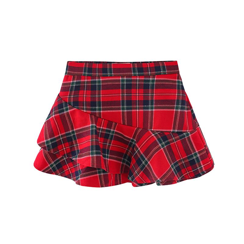 Chân váy kẻ đỏ H&M xuất xịn